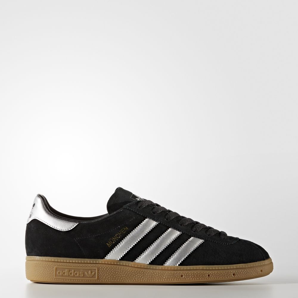 Adidas München - Originals γυναικεια - Μαυρα/Ασημι/Ασπρα,Μέγεθος: EU 36 – 54 2/3 (290ULKAB)